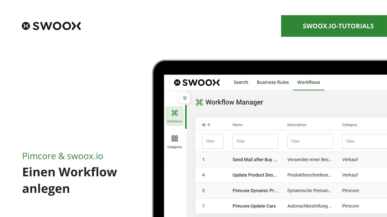 Einen Workflow anlegen| Workflow Engine | swoox.io Tutorials
