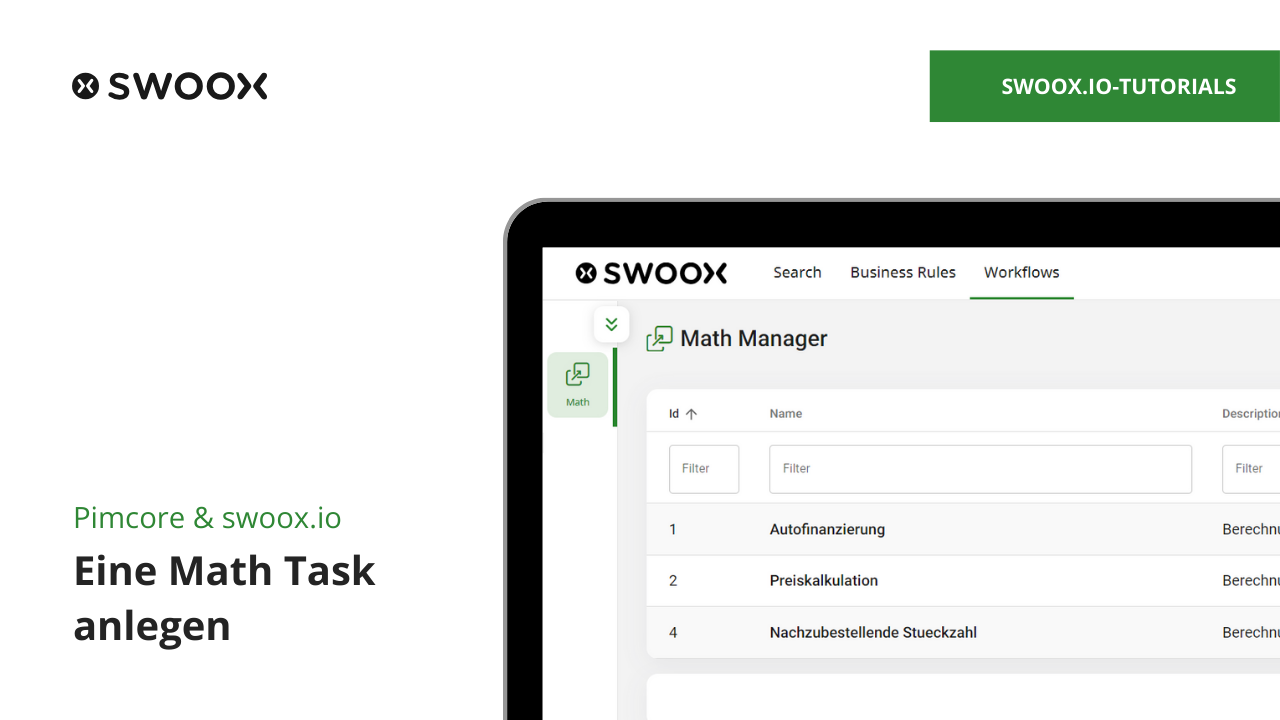 Eine Math Task anlegen | Workflow Engine | swoox.io Tutorials