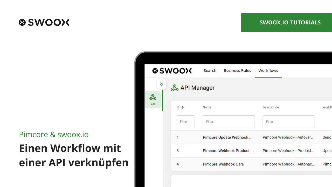 Einen Workflow mit einer API verknüpfen | Workflow Engine | swoox.io Tutorials