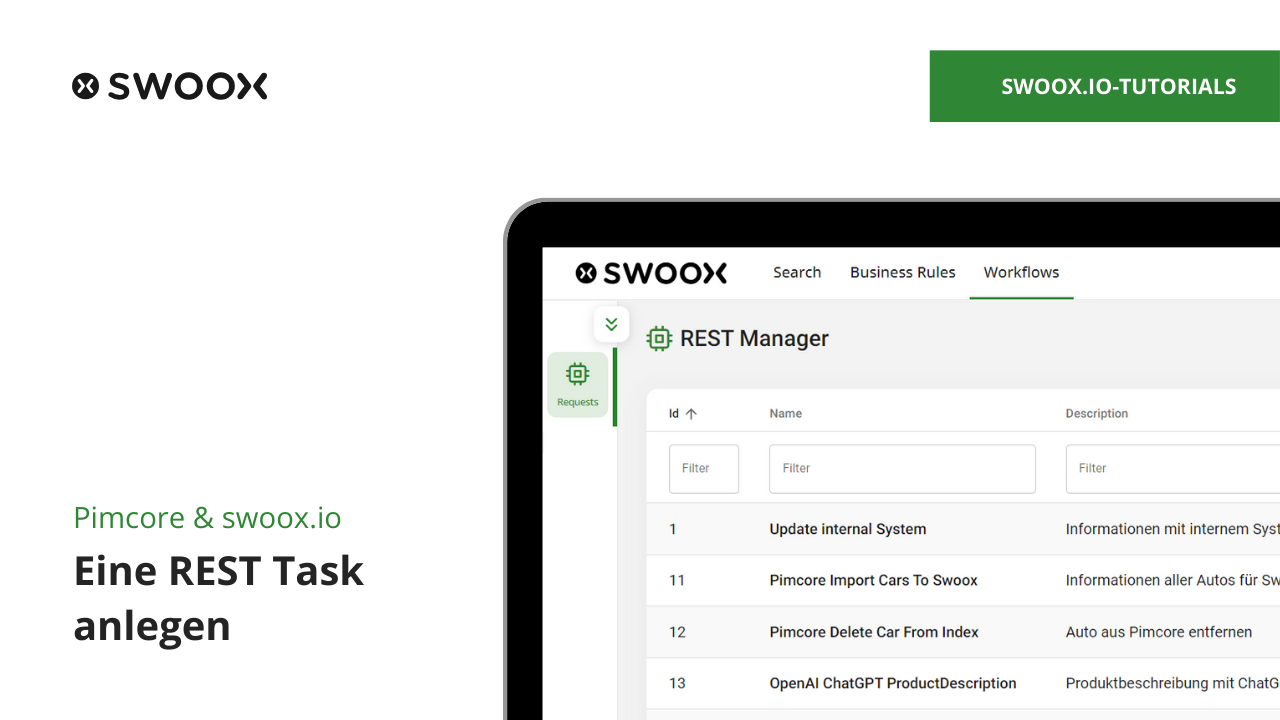 Eine REST Task anlegen | Workflow Engine | swoox.io Tutorials