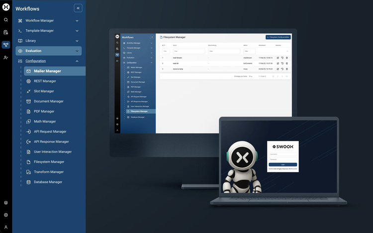 release mockup neues swoox design menue